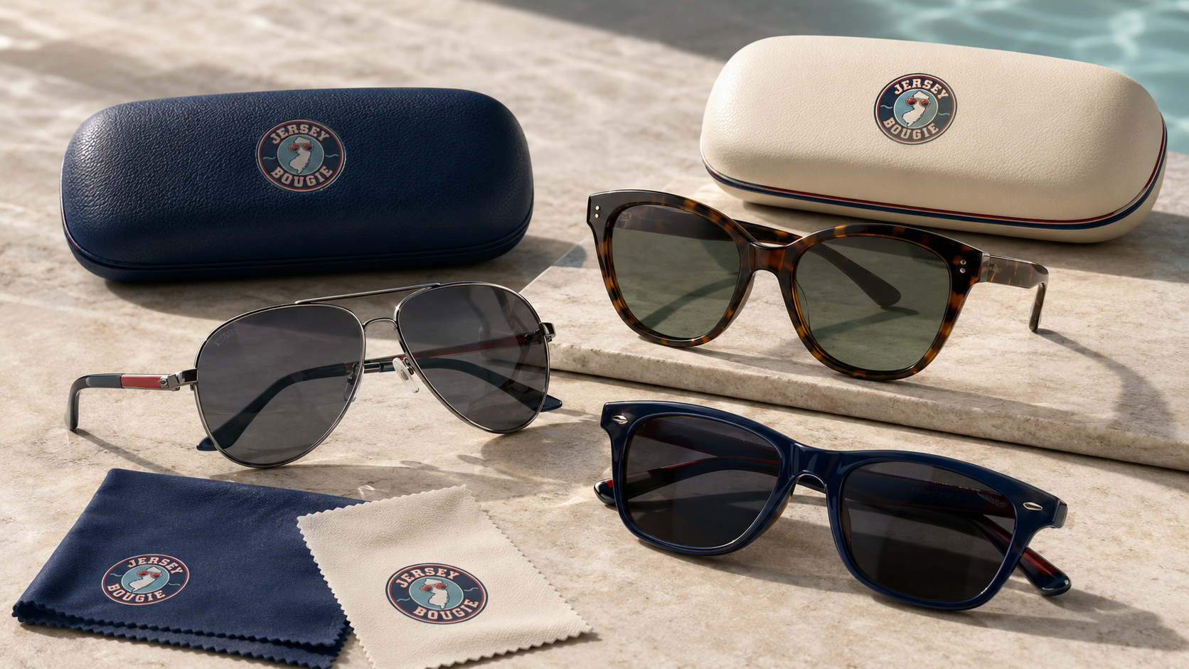 Jersey Bougie men's, women's, and unisex sunglasses collection concepts